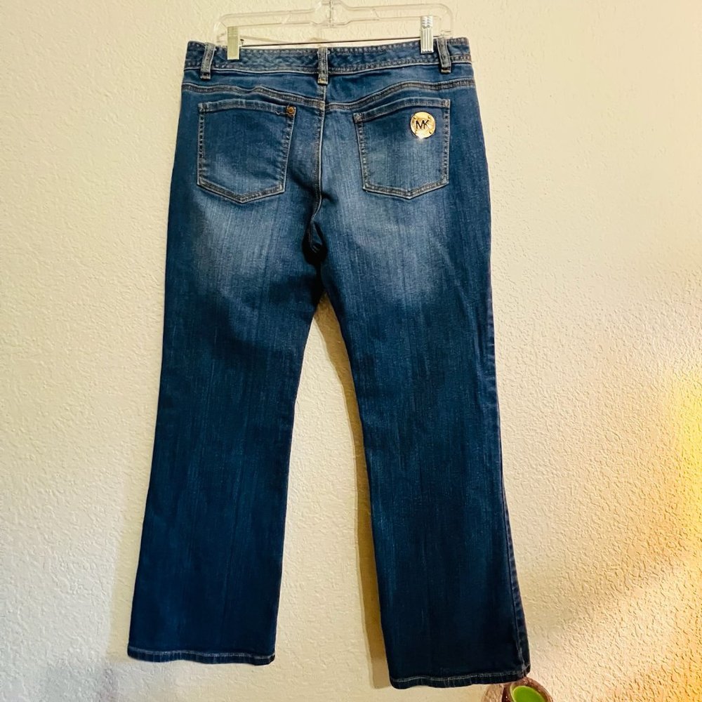 Michael Kors bootcut jeans with Gold accent MK logo - Size 10P